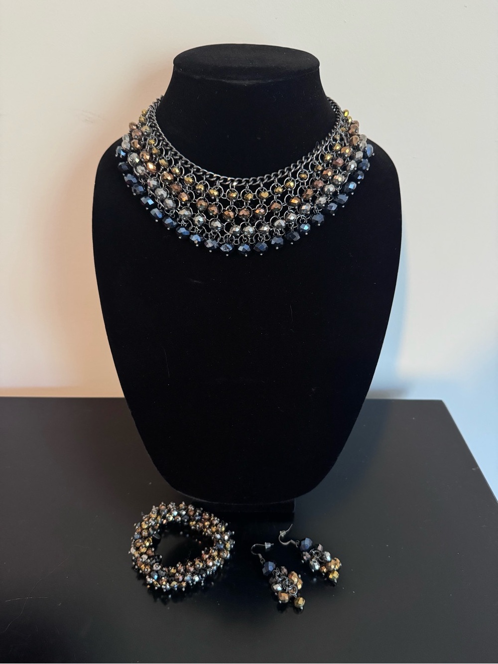 Beaded Multicolor Statement Jewelry Set